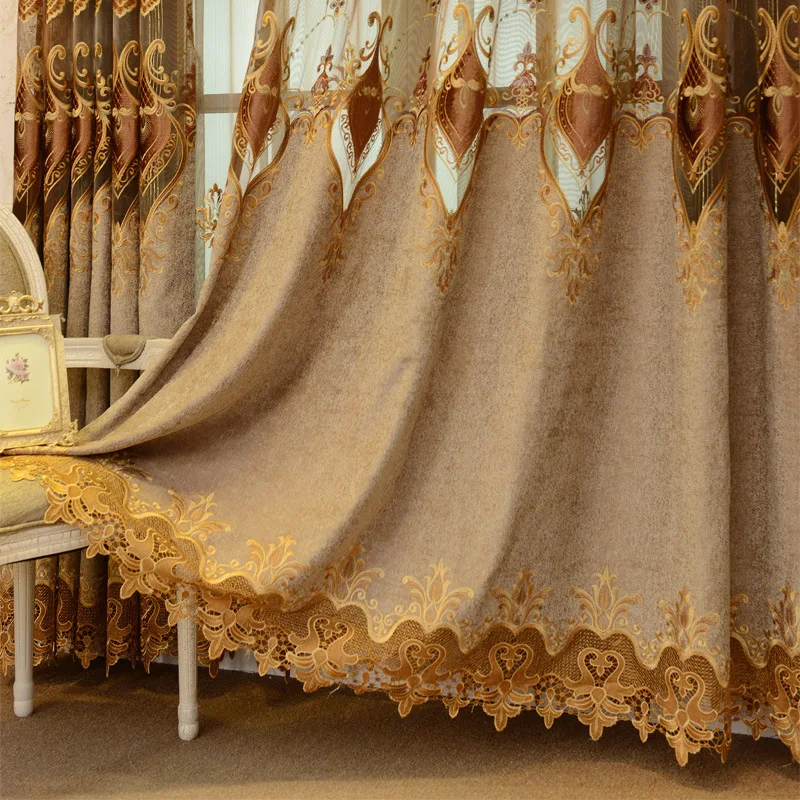 Высококачественная двухсторонняя шенилловая бархатная штора Golde s для гостиной