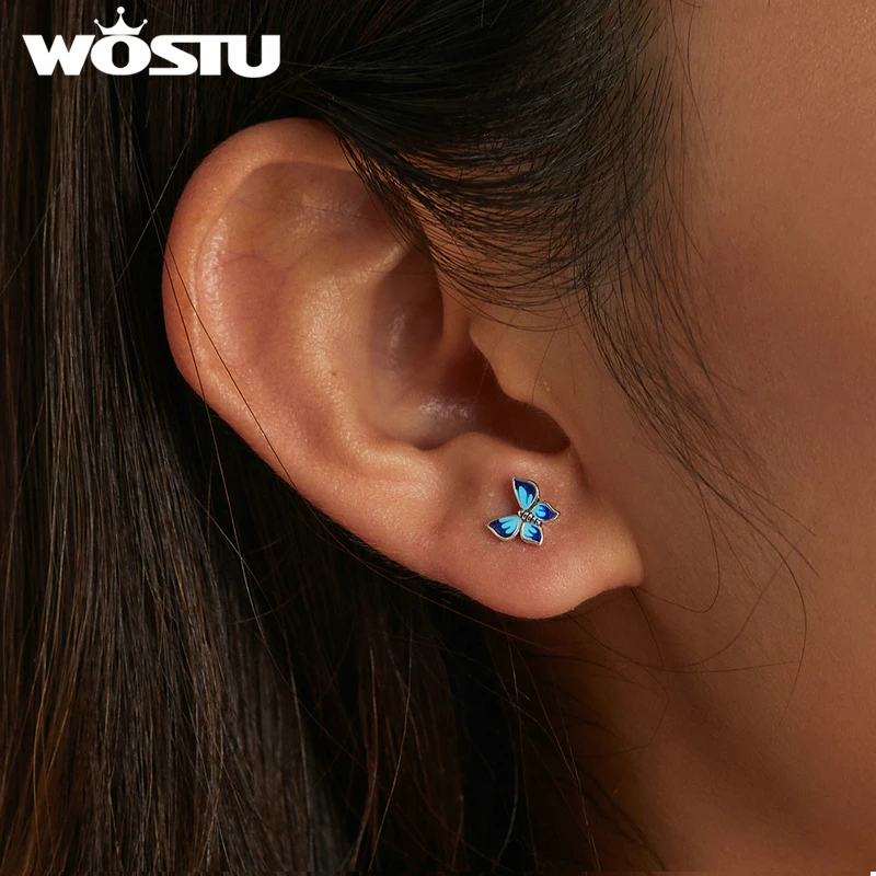 Женские серьги-гвоздики в вечерние насекомых из серебра 2021 пробы | Украшения и