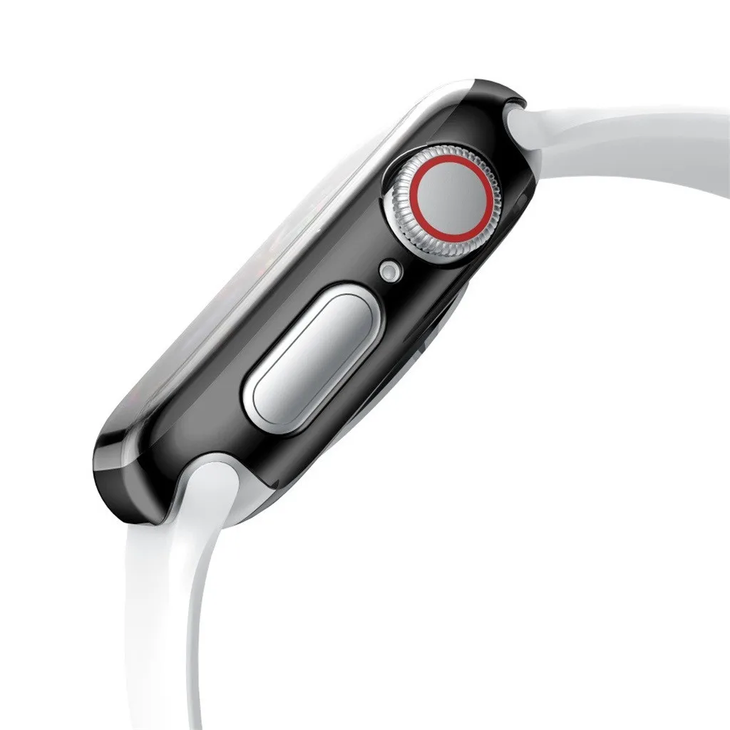 Ультратонкое покрытие чехлы Защитный бампер, чехол КРЫШКА ДЛЯ IWatch 5 40 мм 44 мм Смарт часы защитные аксессуары для Apple#912