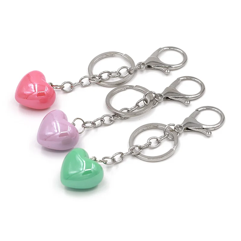 VONNOR ювелирные изделия брелок красочная акриловая подвеска в форме сердца кольцо