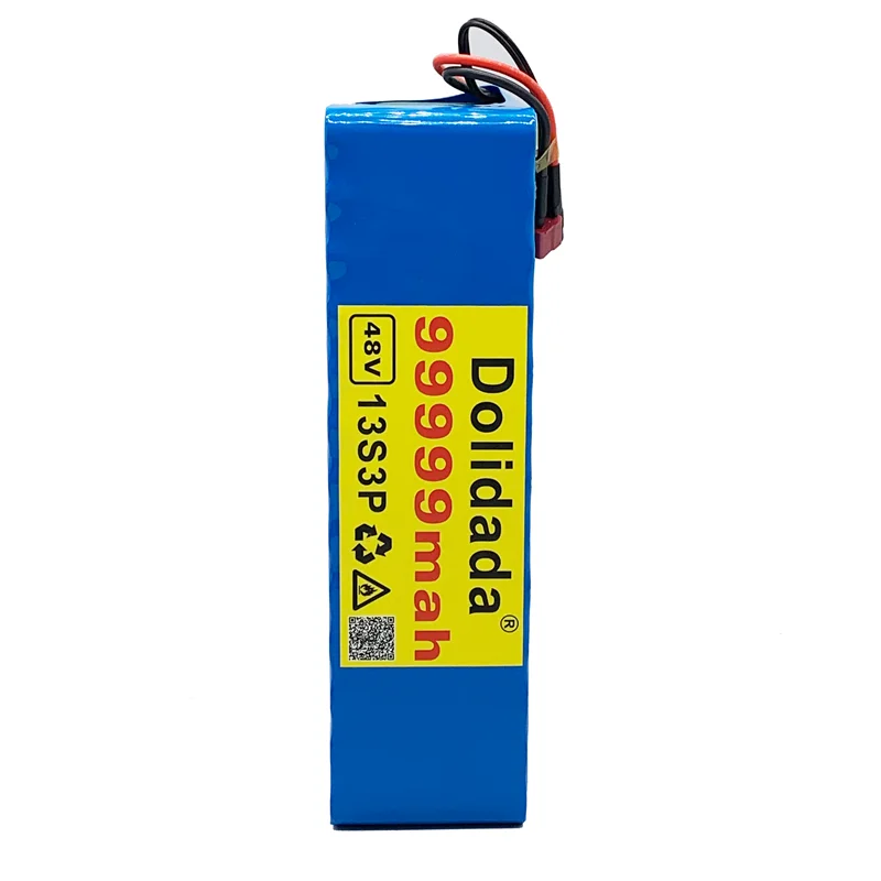 

2021 new 48V 99.999ah 1000W 13s3p 48V 18650 Li ion battery pack for 54.6V electric bicycle scooter with BMS