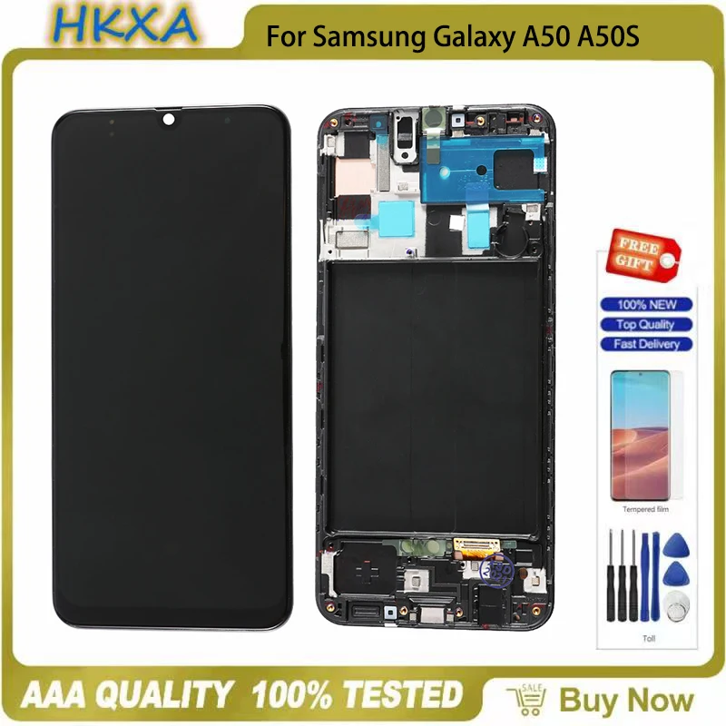 

OLED-дисплей для Samsung Galaxy A50 A50S SM-A505F LCD дисплей с рамкой для Samsung A50 A50S SM-A505FN