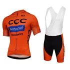 Велосипедный комплект из джерси 2021 Pro Team CCC, летняя велосипедная одежда, велосипедная одежда, мужской комплект для горных видов спорта, велосипедный костюм