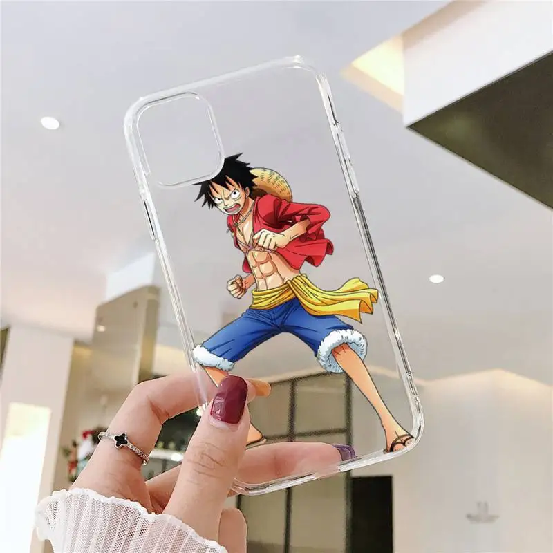 

Anime one piece luffy Phone Case Transparent soft For iphone 5 5s 5c se 6 6s 7 8 11 12 plus mini x xs xr pro max