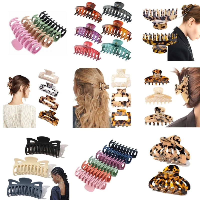

Новинка 2021, набор заколок для волос с леопардовым принтом, несколько размеров, цветные французские дизайнерские модные заколки, модные аксе...