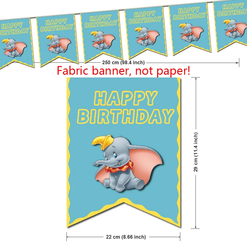 Дамбо на день рождения вечерние украшения нижнее белье с рисунком из мультфильма