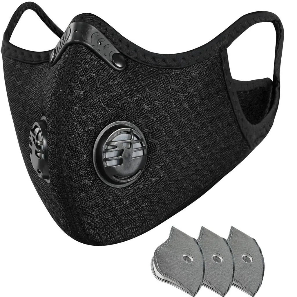 Пылезащитный респиратор с 3 фильтрами многоразовая защита от пыли моющиеся маски