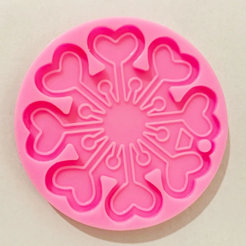 

Keychain Casting Silicone Mould Crystal Epoxy Resin Mold DIY Crafts Jewelry Tool J78F