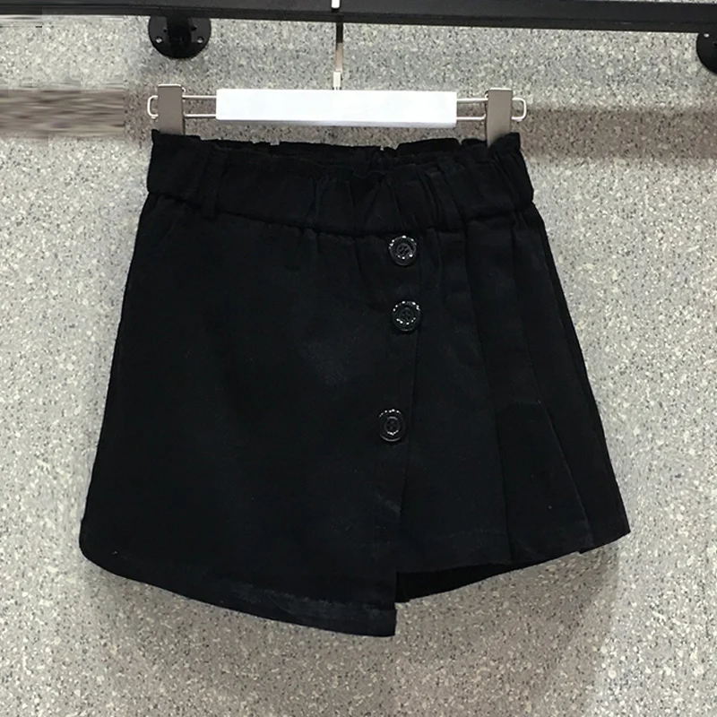 

summer spring womens stretchy high waist pleated khaki black shorts skirt , korean woman laides causal clothes , jeans shorts