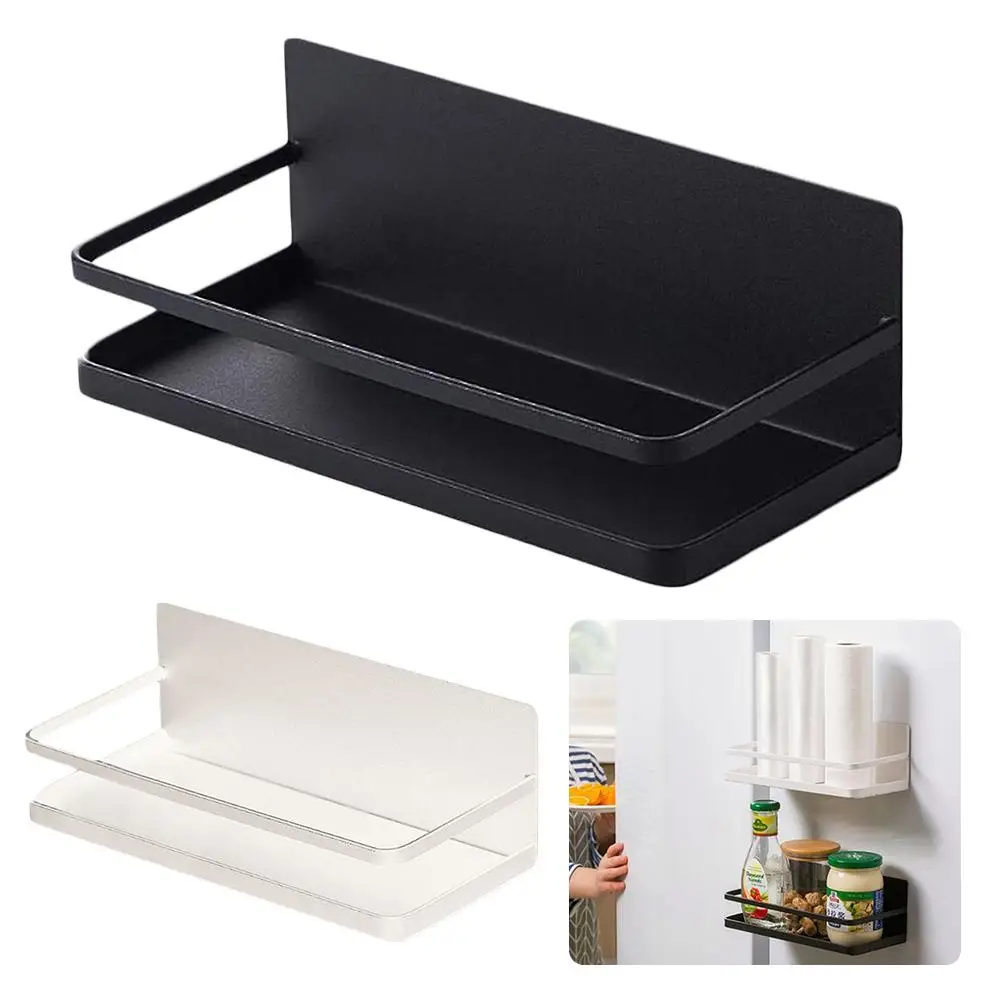 

Stainless Steel Magnetic Shelf Strong And Durable For Refrigerator Spice Storage Kitchen Organizer Kitchen Seasoning Rack