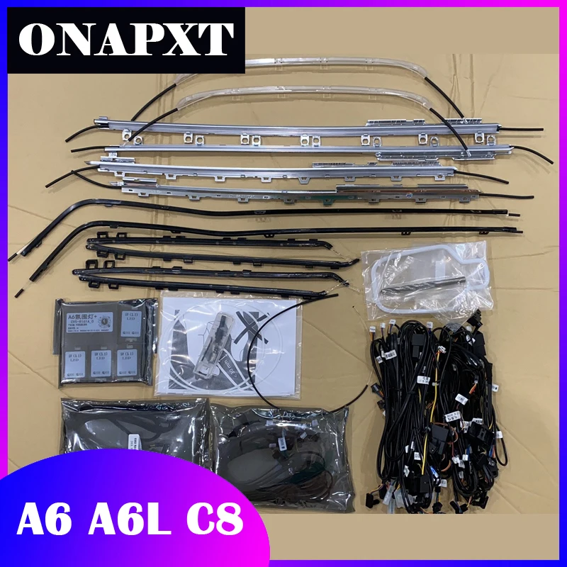 

Neon Ambient Light Set For Audi A6 A6L C8 MLB EVO 2019-2021 Decorative Atmosphere Lamp LED Door Foot 30 Colors MMI Control