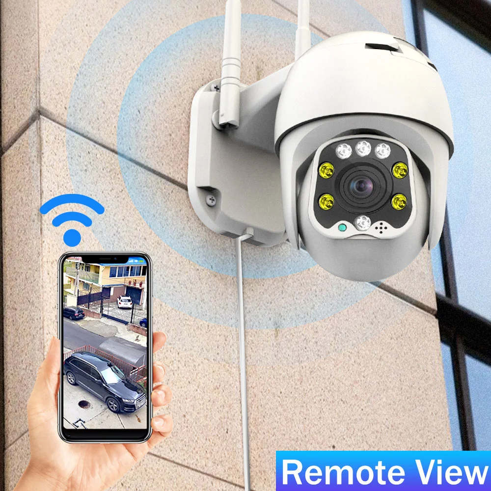 IP Камера уличная Tuya с Wi Fi и автослежением камера видеонаблюдения 5 кратным