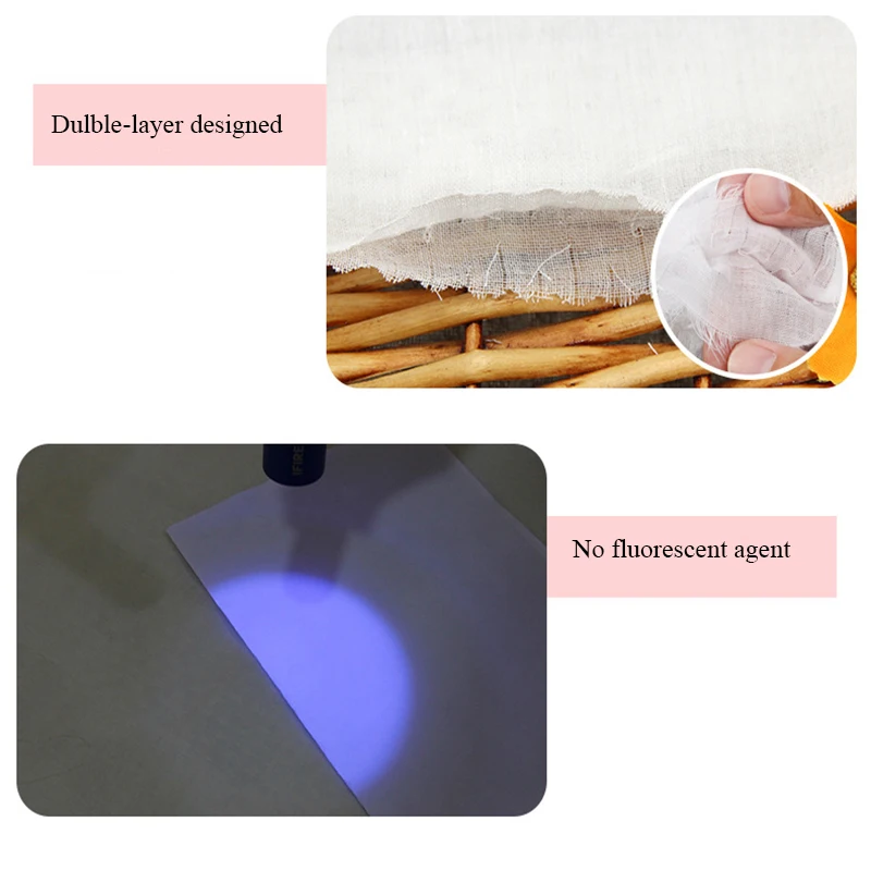 Двухслойная белая марлевая ткань из чистого хлопка детское Слюнявчики