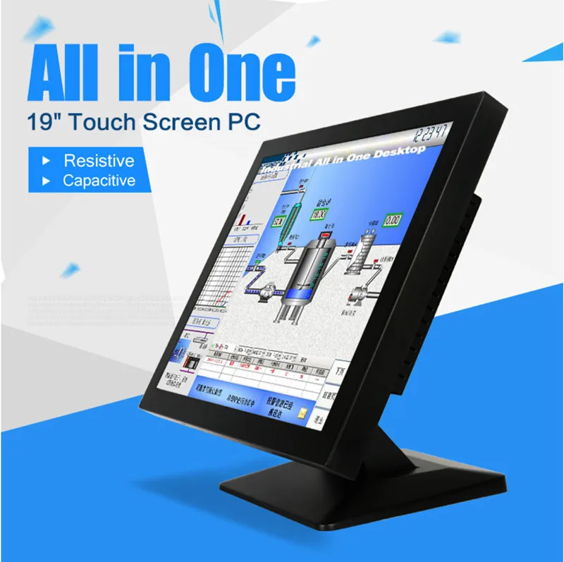 Fansless 19 inch Industrial Touch Screen Panel PC with Intel J1900 Processor Wireless Lan