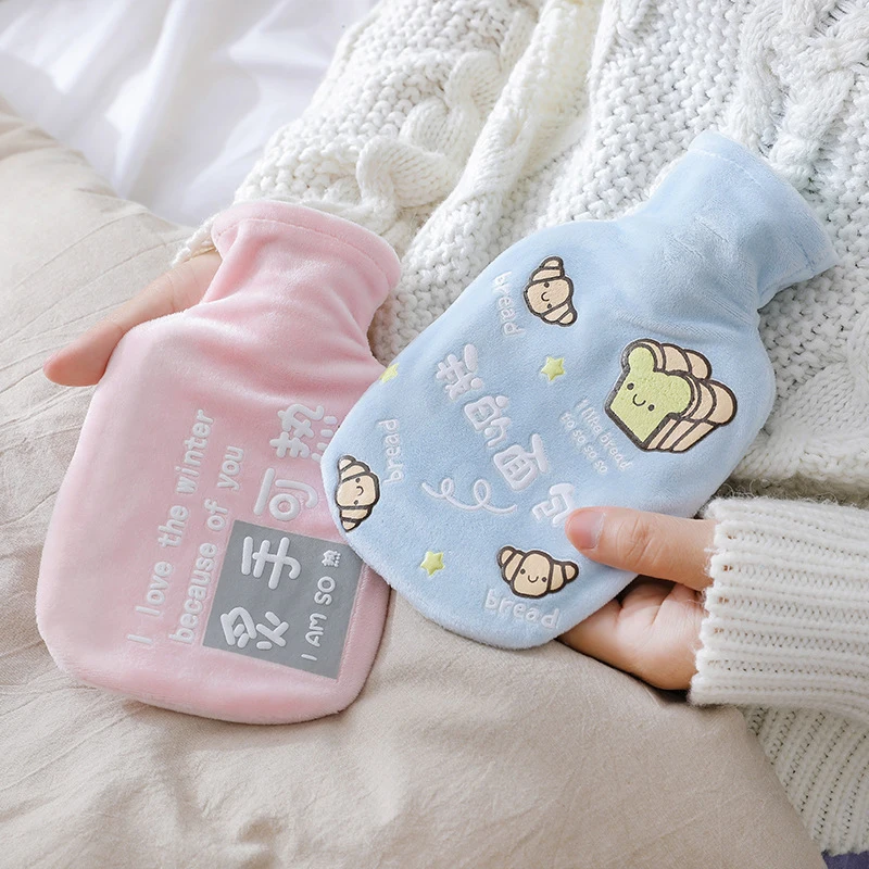 1 шт. бутылка для горячей воды зимняя плюшевая теплая Милая резиновая