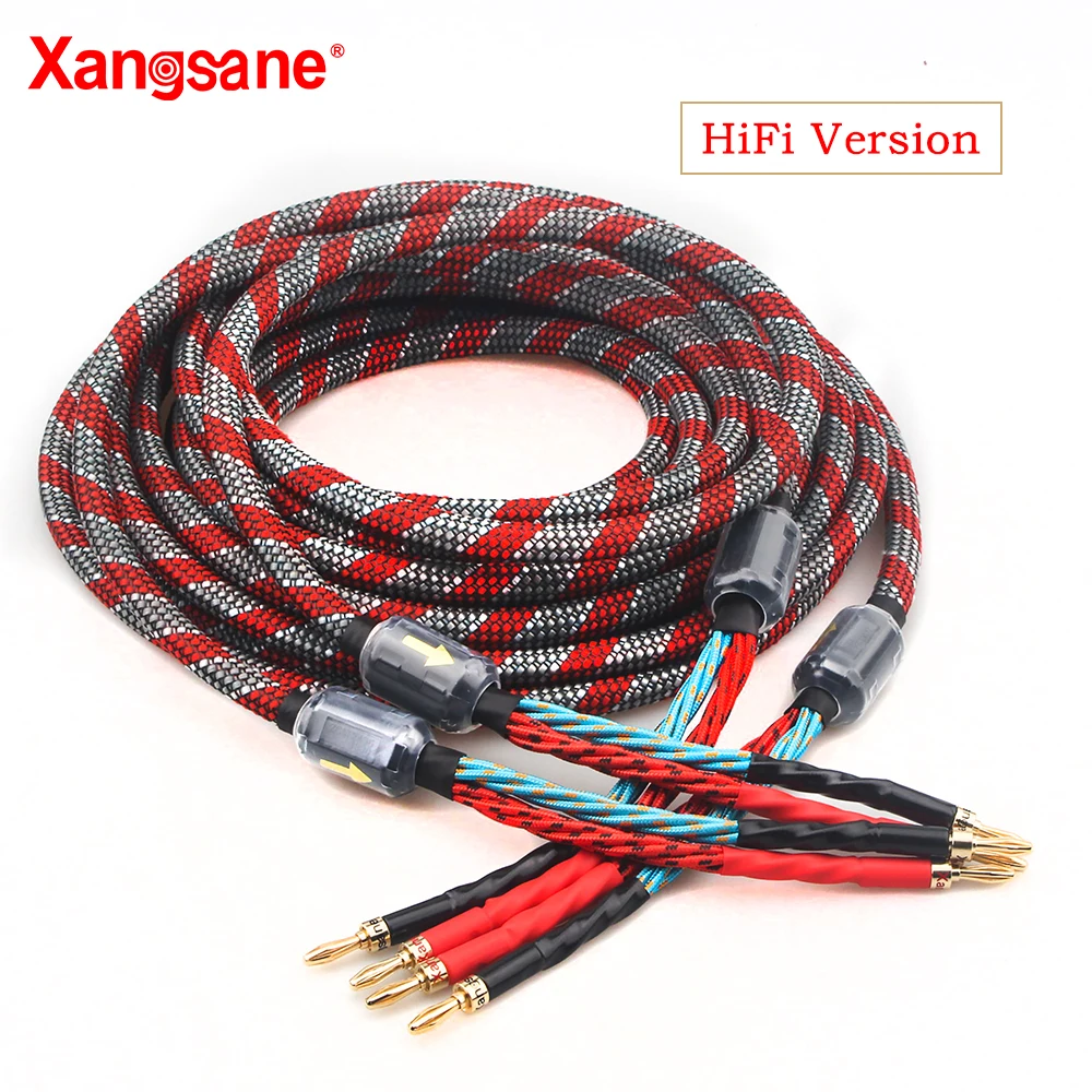 Усилитель мощности xangразы 5N OFC Hi-Fi кабель для колонок с басами Y-образной вилкой CD