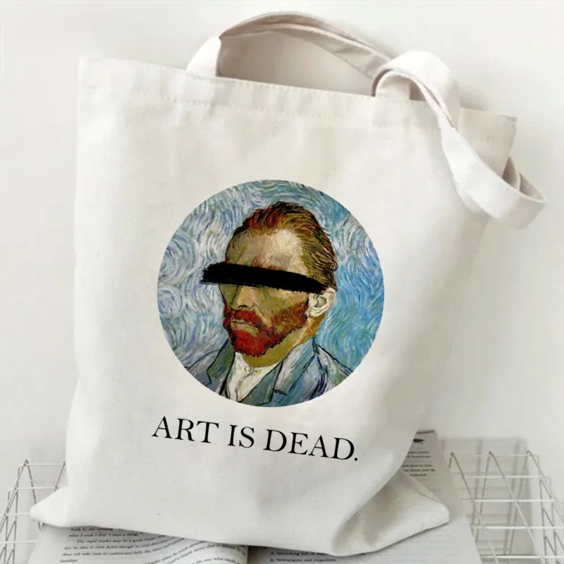 

Van Gogh Oil Painting Starry Sky Sunflower Art Shopping Bag Grocery Handbag Bolsa Bag Tote Fashion Women Canvas bag Girls Bag