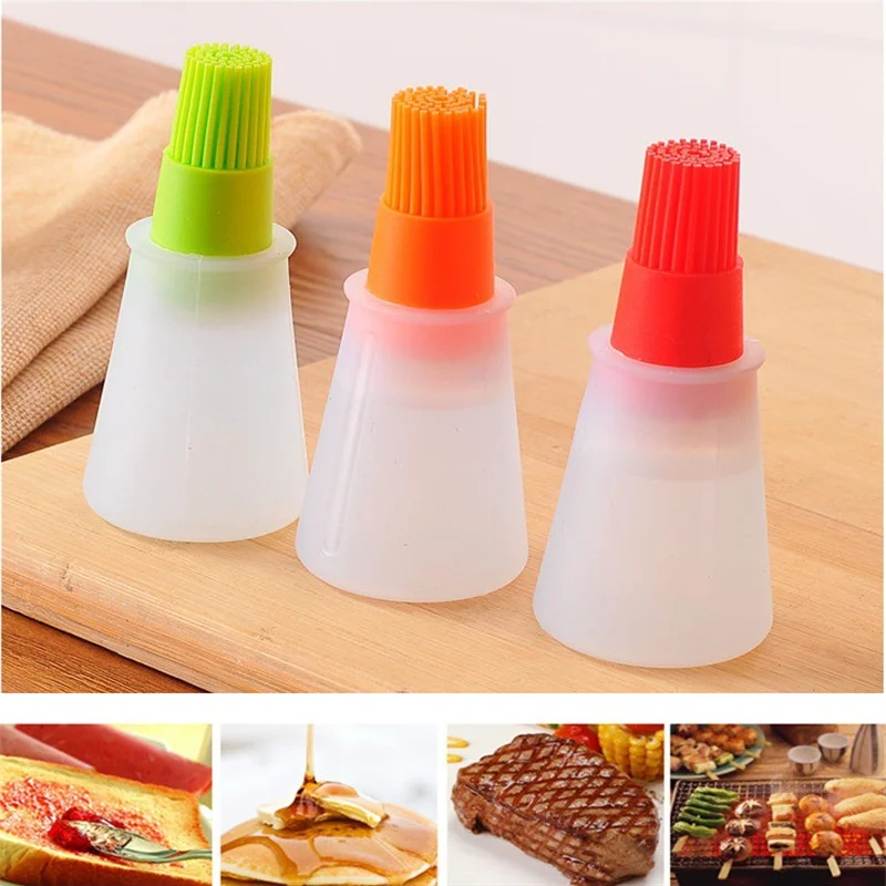 

High Temperature Resistant bbq Silicone Bottle Brush Barbecue Brush Oil Brush Household Baking Oil Brush Pancake Brush Oil Tool