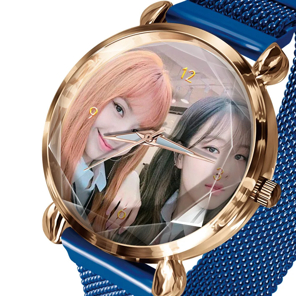 Настройка у вас Личность Рисунок часов Девушка браслет Для женщин часы Diy альбом