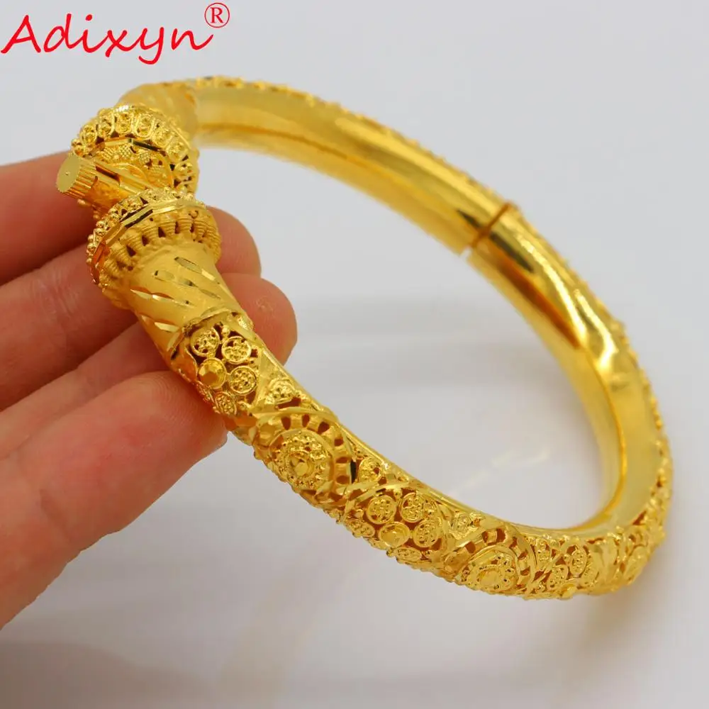 Adixyn три дизайна браслеты &quotДубай&quot для женщин/девушек 24 каратный золотой