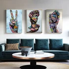 Самоклеящиеся настенные наклейки s LOVE Graffiti Art Hand Nordic постеры настенные художественные картины для домашнего декора украшение комнаты Настенная Наклейка