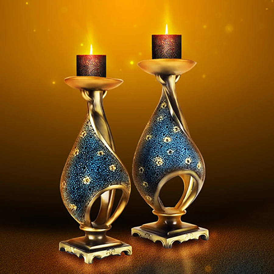 Металлический креативный подсвечник европейские свечи ужин рождественские