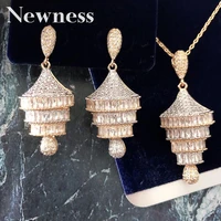 newness luxury small bell flower nigerian necklace earring jewelry sets for women wedding indian dubai bridal jewelry sets