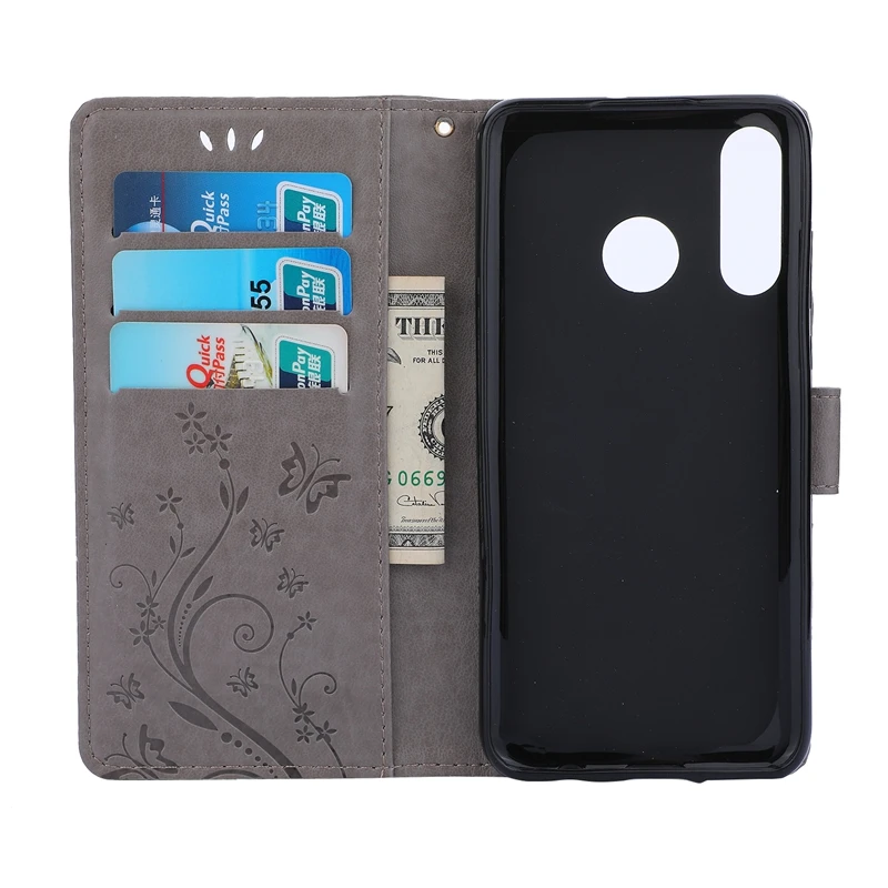 Leather Case for HUAWEI Y6 Y7 Pro Prime 2019 2018 Y5 2017 Y9 Protection Butterfly Wallet Flip Phone Cover | Мобильные телефоны и