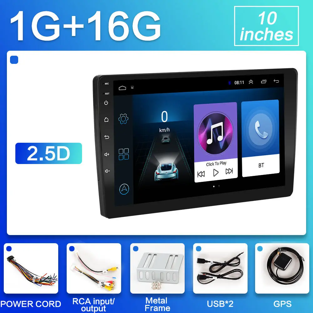 1001-1G 2 din Android 8,1 стерео Автомагнитола " 10,1" универсальный хост автомобильный Радио навигатор gps для Kia LADA Toyota Nissan видео плеер - Цвет: 1001-1G