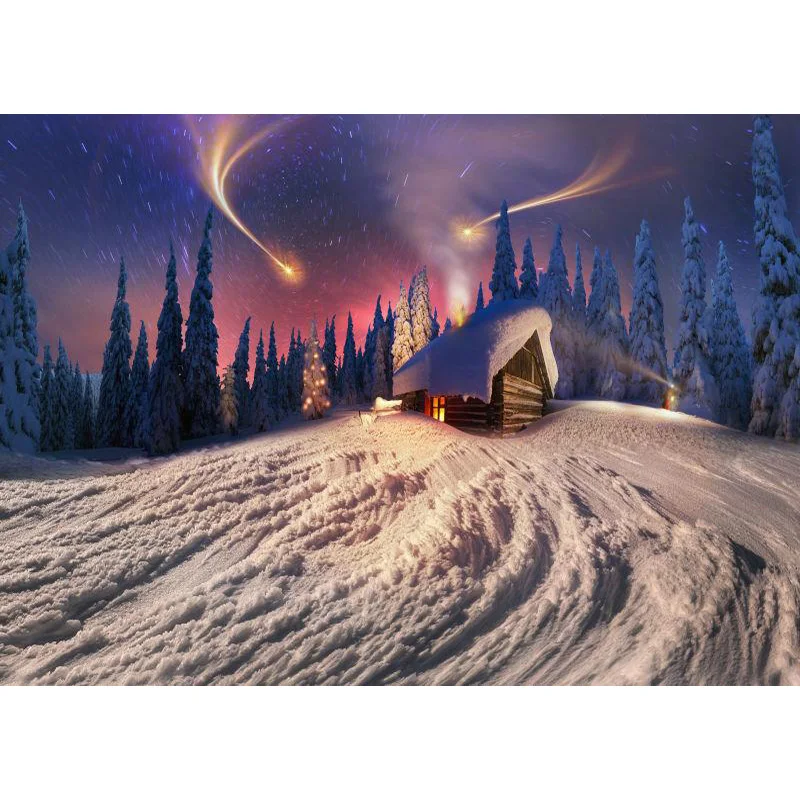 

SHENGYONGBAO Vinyl Custom Christmas day Photography Backdrops Ukraine Carpathian mountains Photography Background 20924XTW-01