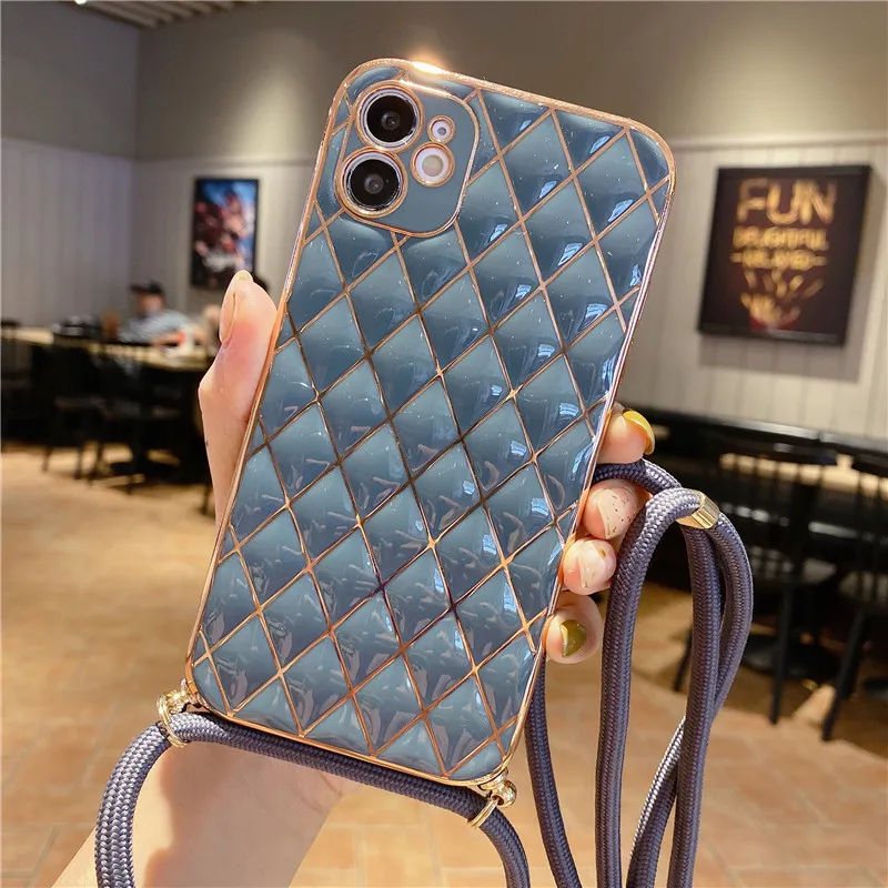 

Phone Case For Samsung S21Plus S30 S21Ultra A12 A52 A75 Luxury Diamond Gold-Plated Soft Silicone All-inclusive Anti-Drop Case