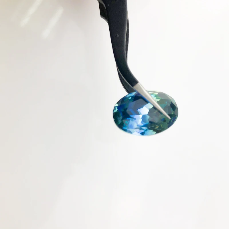 Овальные турмалиновые хрустальные бусины с заостренным камнем Стразы для шитья