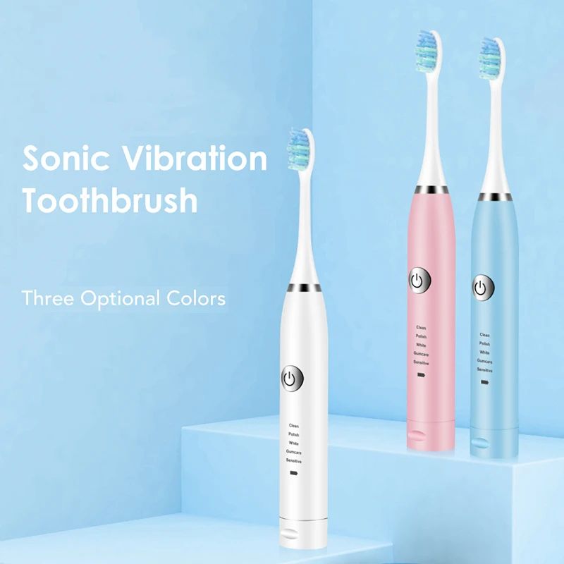 

Portable Automatic Sonic Electric Toothbrush 5 Gears USB Rechargeable Adult Waterproof Washable Whiten Vibration Teeth Brush
