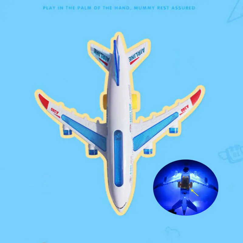 Модель самолета Музыкальный Электрический самолет игрушка светодиодный свет