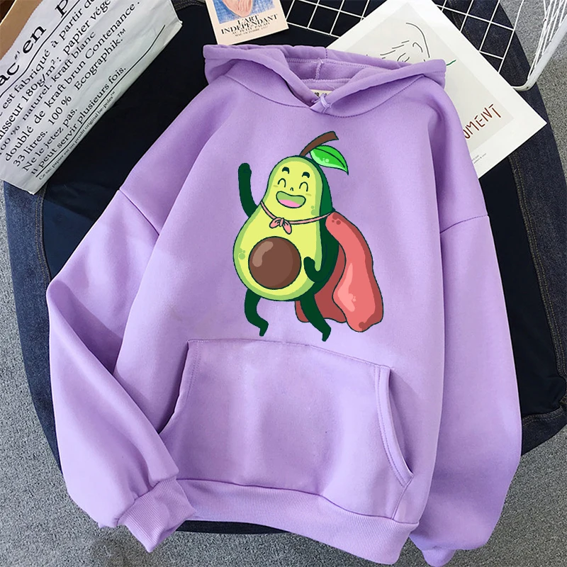 

cartoon Avocado Warrior Print Hoodies Oversized Graphics student Hoodie Women and Men Korean Clothes Sweatshirt Ladie Streetwear