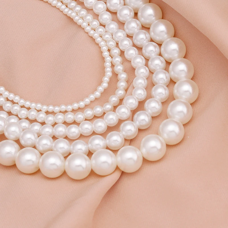 

NEW Simple Elegant White Imitation Pearl Choker Necklaces Small Round Wedding Necklace for Women Minimalist Jewelry