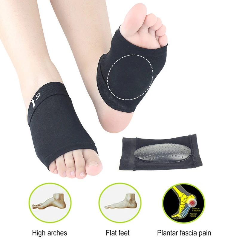 

1 Pair Arches Orthotic Arch Support Foot Insole Brace Flat Feet Insoles Relieve Pain Shoes Orthotic Foot Care Pad Silica Gel
