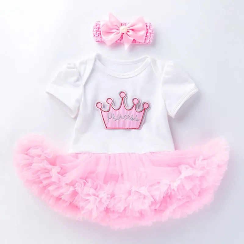 Годовалого возраста Платье для маленьких девочек Одежда розовое платье из