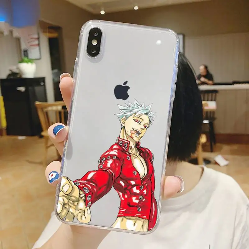 

Meliodas Seven Deadly Sins anime Phone Case Transparent soft For iphone 5 5s 5c se 6 6s 7 8 11 12 plus mini x xs xr pro max