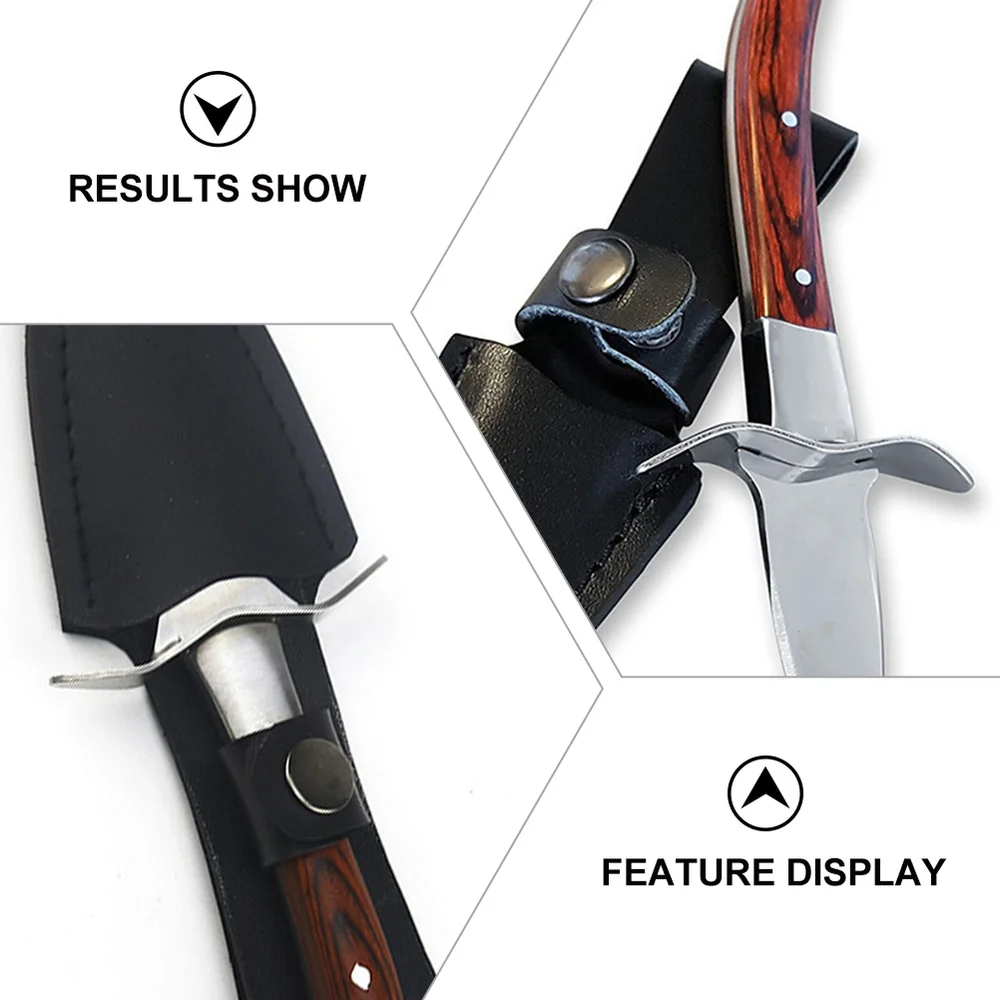 

Stainless Steel Oyster Shucker with Wood Handle Oyster Cutter with Sheath