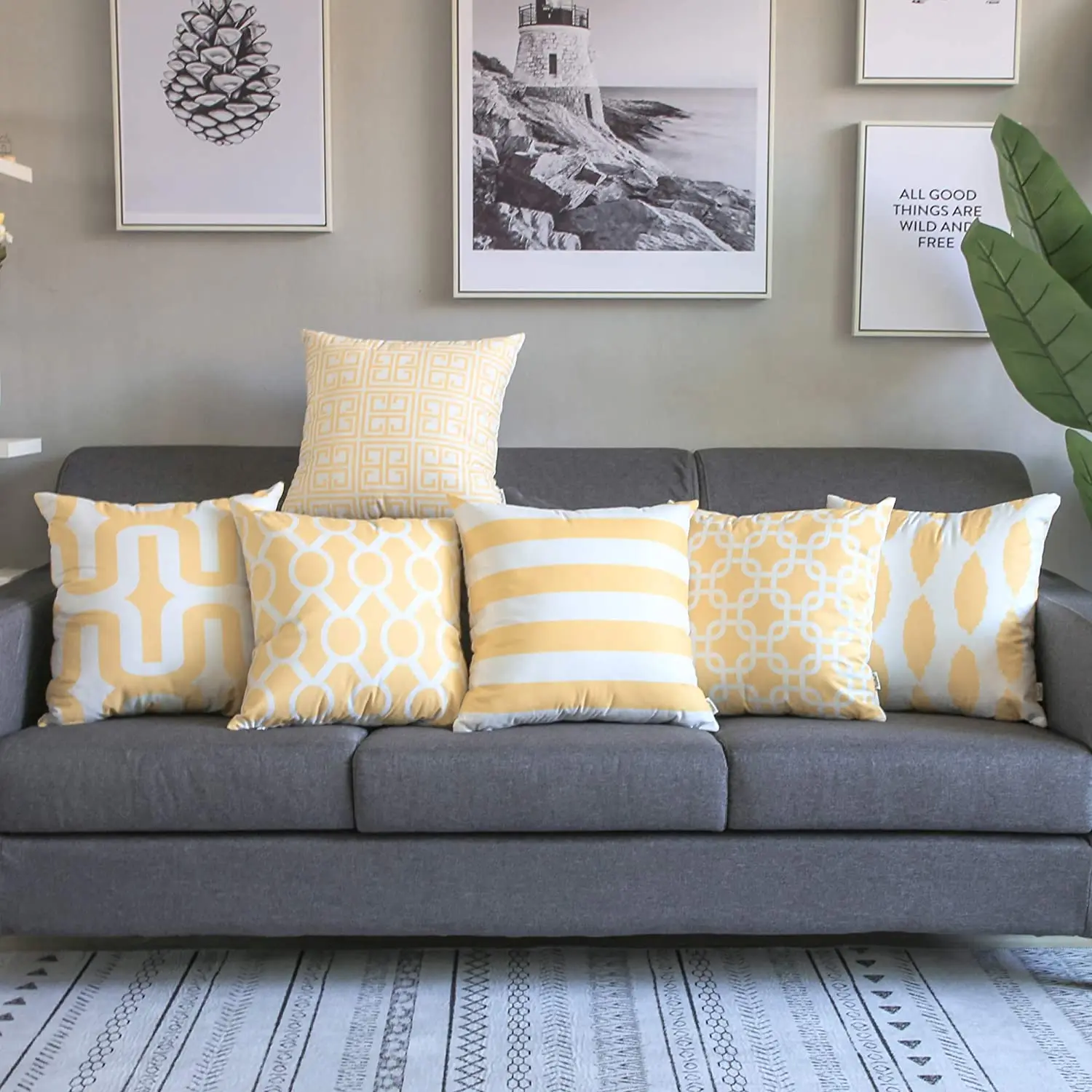 Модный 6 шт. комбинации подушка для гостиной супер мягкие имитация полиэфирная