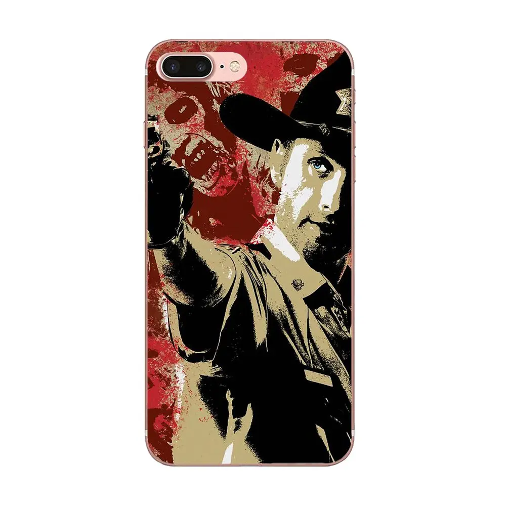 Walking Dead Рик Граймс Высокое качество мягкая задняя крышка для iPhone 11 Pro 4 4S 5 5S SE 5C 6 6S 7 8