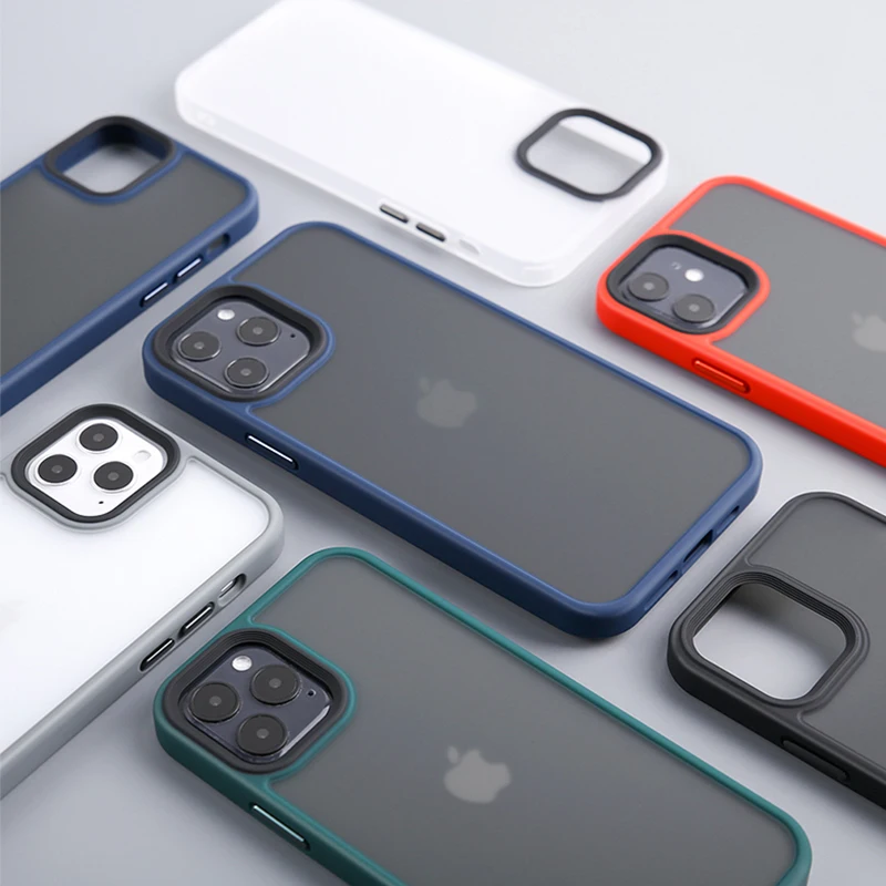

Shockproof Phone Case For iPhone 12 11 13 Pro Max X XR Transparent Case For iPhone 7 8 Plus 11 12 13 Hard PC Soft TPU Full Cover