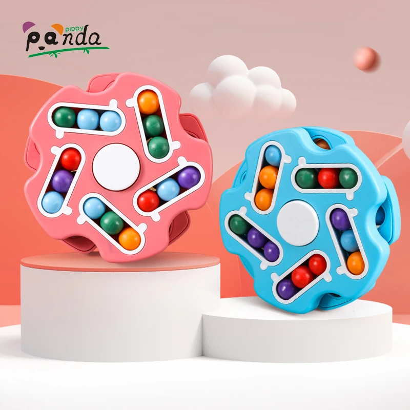 

Intellectual Burger Hand Little Magic Bean Double-sided Rotating Bead Disk Fingertip Toys For Kids/Adults Decompression Toys