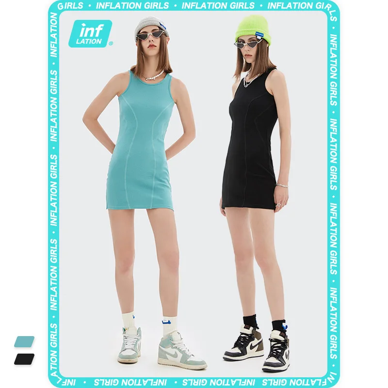 

2021 Summer Tide Brand Sweet And Spicy Sexy Slim Vest Dress Short Skirt Mini Sleeveless Short Skirt Party Sexy Dress