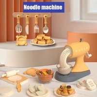 diy childrens play house kitchen simulation toy noodle maker ice cream maker manual color rubber plasticine 4 shapes mold set