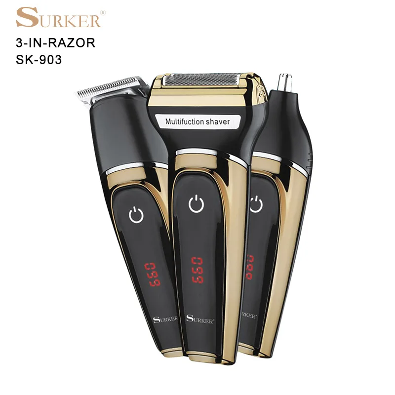 Surker электрическая машинка для стрижки волос SK 903 3 в 1 беспроводная аккумуляторная
