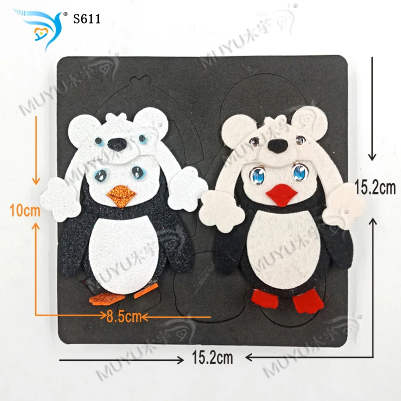 Пингвин носить шляпу новая деревянная форма вырубки для скрапбукинга Thickness-15.8mm S611