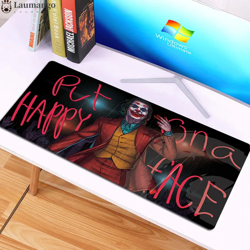 

Большой коврик для мыши Joker, коврик для ноутбука, игровой пк, механический коврик для клавиатуры и мыши, резиновый Настольный коврик для ковр...