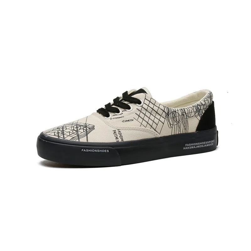 

Womens Sports Flat Shoes Girls Fashion Sneakers 2021 New Non-Slip 35-40 Lace-up Graffiti Style Design Lightweight Female Casual